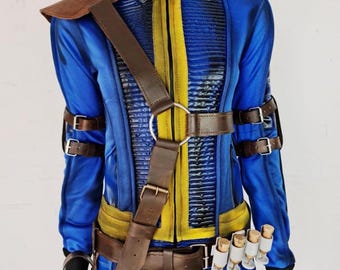 Custom Vault Suit Cosplay | Vault 33 & 101 Costume with Leather Belt