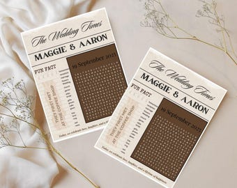 Wedding Newspaper Word Search: Vintage Bridal Shower Game (Digital Download)