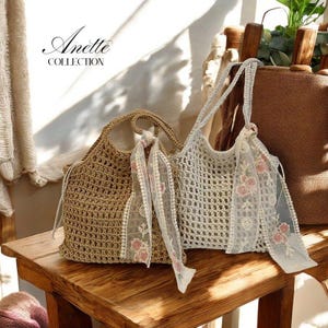 Aushöhlen Spitze Bogen Schultertaschen für Frauen, Handtasche, Einkaufstasche, groß, Sommer, Strand, Reise-Accessoire, Einkaufen, Geschenkideen, minimalistisch, Beige