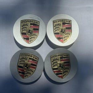 Porsche wheel center caps silver 76mm