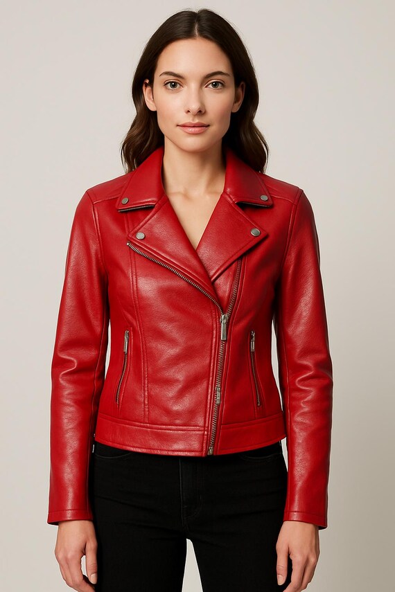 Trendzone Rote Lederjacken Damen Lederjacke In Rot Red Bridge