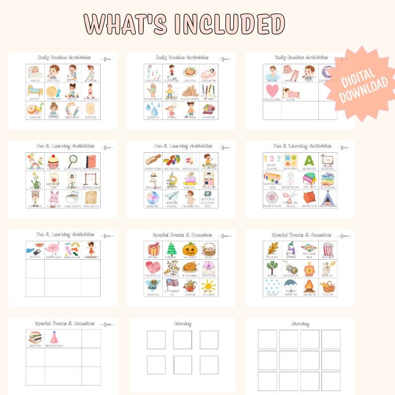 Editable Daily Routine Cards & Chart, Toddler Daily Rhythm, Visual ...