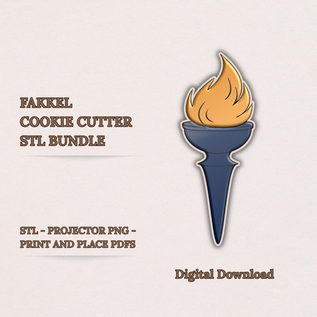 Graduation Torch Graduation Torch/fakkel Cookie Cutter STL Bundle - 8 Sizes PNG PDF ...