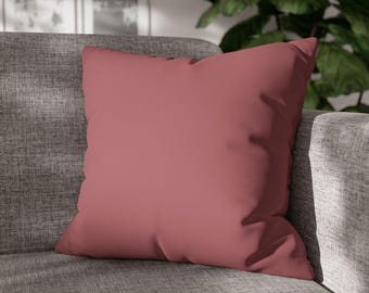 Faux Suede Square Pillowcase – Dusty Rose Cozy Home Decor Cushion