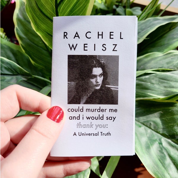 Le fanzine de Rachel Weisz could Murder Me // 8 pages pliées // fanzine goofy queer soif //