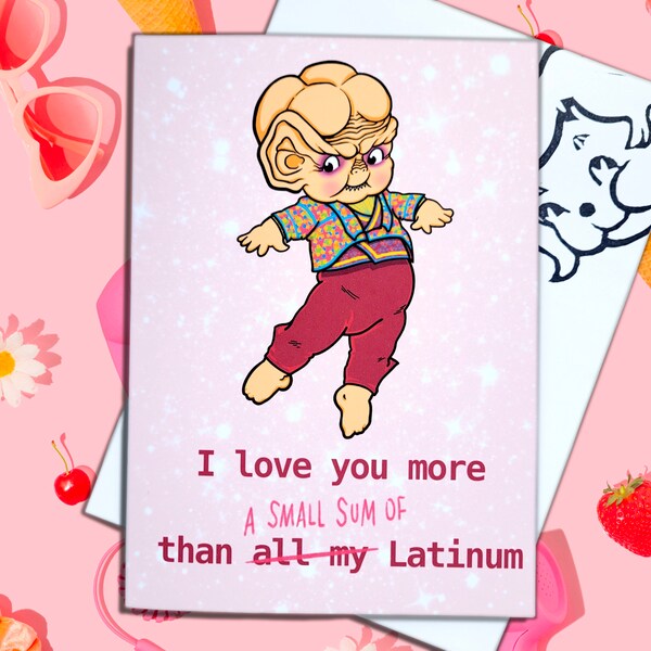 Ferengi Loves You card // kewpie valentine card series // Star Trek Deep Space Nine