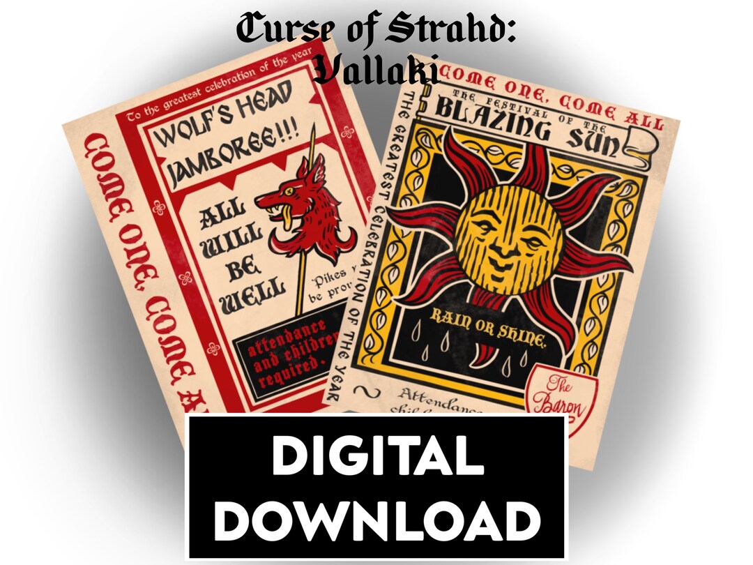 Curse of Strahd Printable Poster Duo // Vallaki Handouts for - Etsy