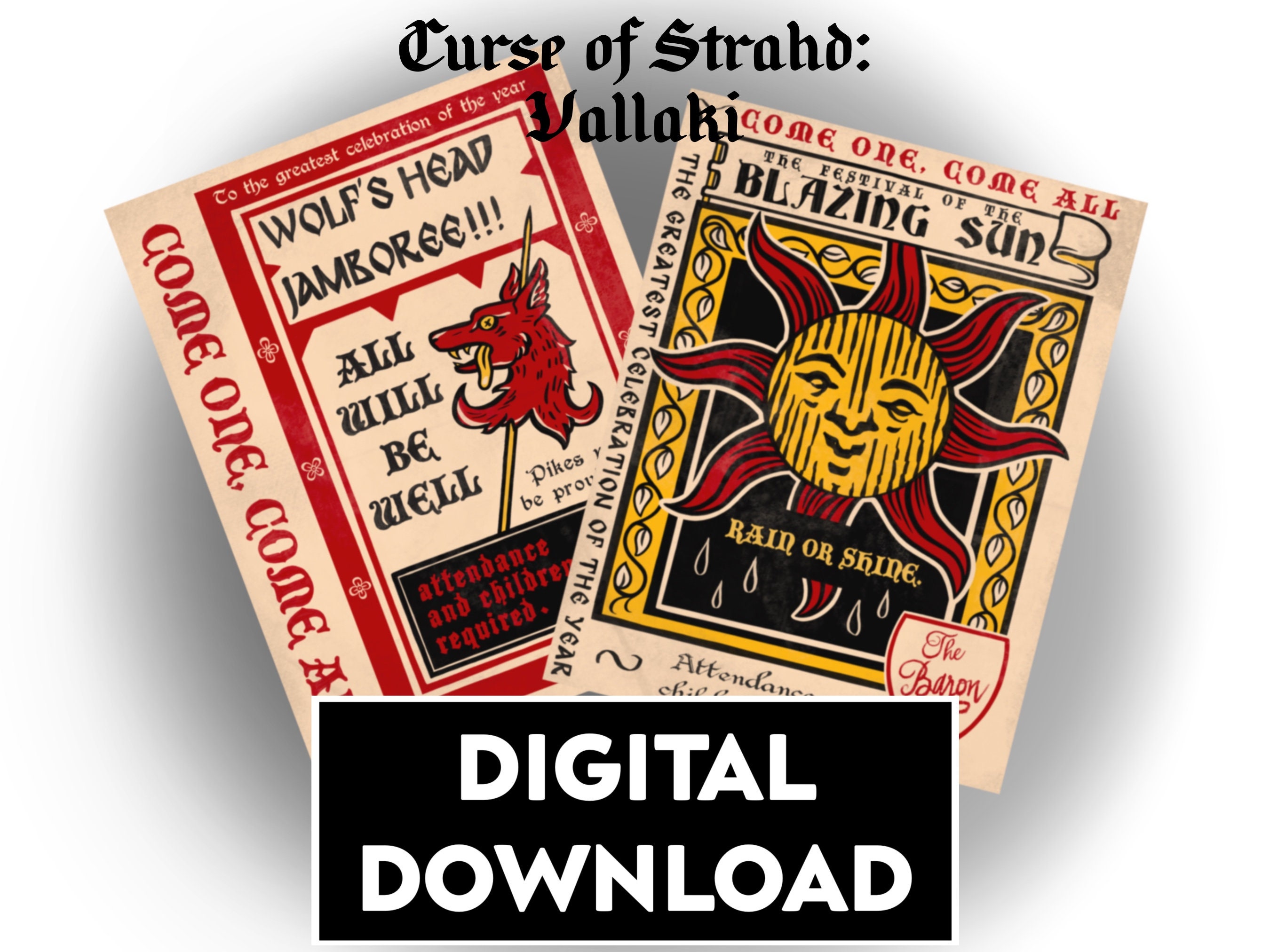 Curse of Strahd Printable Poster Duo // Vallaki Handouts for - Etsy Ireland