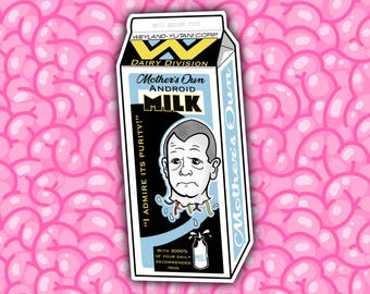 Alien Weyland-Yutani -brand Android Milk sticker // approx 3" glossy vinyl sticker // waterproof sticker //