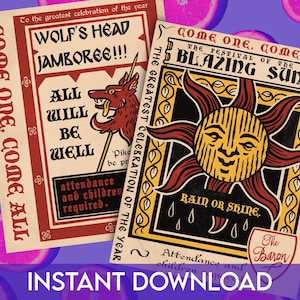 Curse Of Strahd printable poster duo // Vallaki handouts for DM prop // DIGITAL DOWNLOAD only //