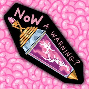 NOW A Warning? Death Becomes Her potion sticker // approx 4" glossy vinyl sticker // waterproof sticker // Lisle Von Rhuman //