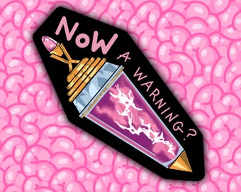 NOW A Warning? Death Becomes Her potion sticker // approx 4" glossy vinyl sticker // waterproof sticker // Lisle Von Rhuman //