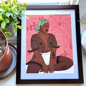 Art Print // "Seafoam" // Genderqueer series // 8.5x11"