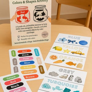 Color Sorting Activity Printable Montessori Jars Matching Game Visual ...