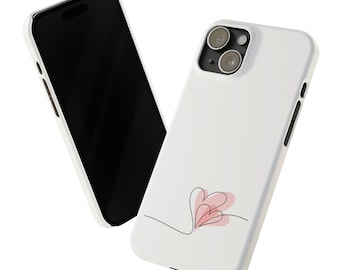 Étuis de téléphone minces coeur rose