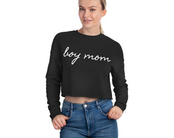 Sweat-shirt court Boy Mom pour femmes