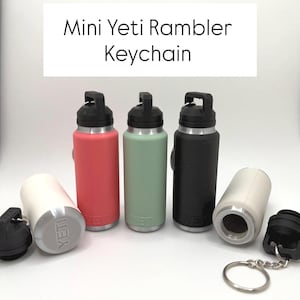 Mini Yeti Rambler inspired 3D printed keychain and chapstick holder -- precise attention to detail!