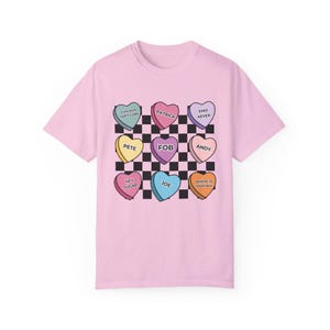 Fall Out Boy Candy Heart Shirt: FOB T Shirt, Conversation Hearts, Emo Style, Chicago Music Scene, Pop Rock Music Apparel, Valentine's Day