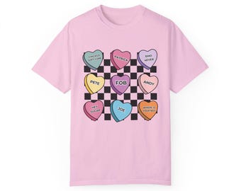 Camiseta Candy Heart de Fall Out Boy: Camiseta FOB, Corazones de conversación, Estilo emo, Escena musical de Chicago, Ropa de pop rock, Día de San Valentín