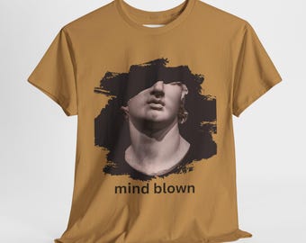 Camiseta de algodón unisex con diseño alucinante: camiseta con gráfico de estatua griega/romana, divertida camiseta gráfica, regalo único para amigos, ropa informal, camiseta para amantes del arte.