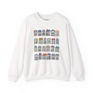 Cozy Lenox Spice Village Crewneck Sweatshirt - Charming Cozy Vintage Vibes, Cottagecore, Lenox, Perfect for Casual Days, Home Decor Lovers
