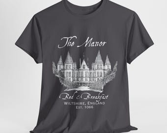 Vintage Malfoy Manor Bed & Breakfast Tee, HP Fans, Literary Attire, Malfoy Manor T-Shirt, Bed and Breakfast, Wiltshire, UK, Book Lovers Gift
