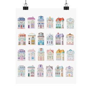New Lenox Spice Village 2024 Wall Art Poster:Whimsical Home Decor, Matte Print, Cute Gift for Housewarming, Cottagecore, Grandmacore