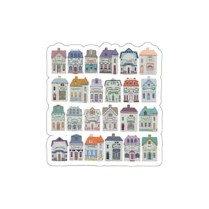 Charming Lenox Spice Village Die-Cut Sticker: Cottagecore Nostalgia, Perfect for Cars, Laptops, Clipboards, Waterbottles, and More!