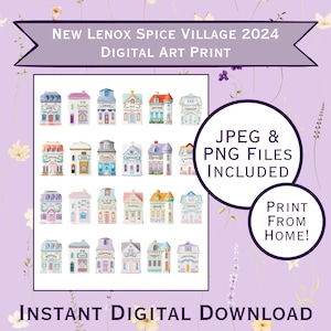 New Lenox Spice Village 2024 Digital Art Print: Instant Download, Cottagecore Home Decor, Dopamine Decor, Multiple Sizes Included 8x10-24x36
