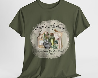 Camiseta del Boticario de Snape: Diseño botánico vintage para amantes de la naturaleza. ¡Un regalo para fans de HP y herbolarios! Entusiastas de la naturaleza, Severus Snape.