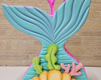 Handmade Mermaid Tail Pinata: Party Decoration, Holds 20 lbs