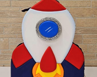 Pinata w kształcie rakiety/Piñata w kształcie statku kosmicznego/Piñata Cohete/Dekoracja urodzinowa w kształcie kosmosu