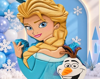 Handmade Frozen Elsa Piñata: Princess Birthday Party Decoration