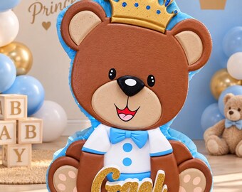 Prince Teddy Bear Piñata, Baby Boy Birthday Party