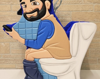 Funny Toilet Piñata: Gag Gift Party Decoration