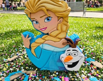 Handmade Frozen Elsa Piñata: Princess Birthday Party Decoration