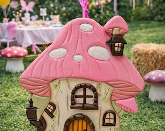 Handmade Mushroom Fairy Pinata: Party Decoration