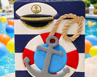 Handmade Nautical Piñata: Captain & Anchor Party Decoration