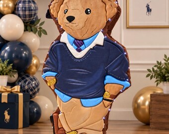 Polo Bear Piñata, Preppy Teddy Bear Birthday