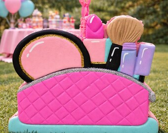 Handmade Makeup Pinata: Lipstick, Bag - Custom Party Decor