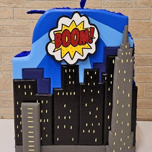 Handmade Superhero Pinata: Custom Party Decoration