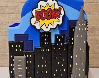 Handmade Superhero Pinata: Custom Party Decoration