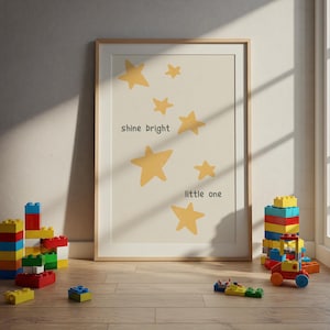 Printable Nursery Decor | Kids Bedroom Art | Cute Star Print | Kids Digital Wall Art | Instant Download |