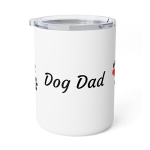 Hund Papa Thermotasse, 10 Unzen - Perfekt für Haustierliebhaber, Geschenk für Vatertag, Kaffeeliebhaber Tasse, Hundebesitzer Geschenk