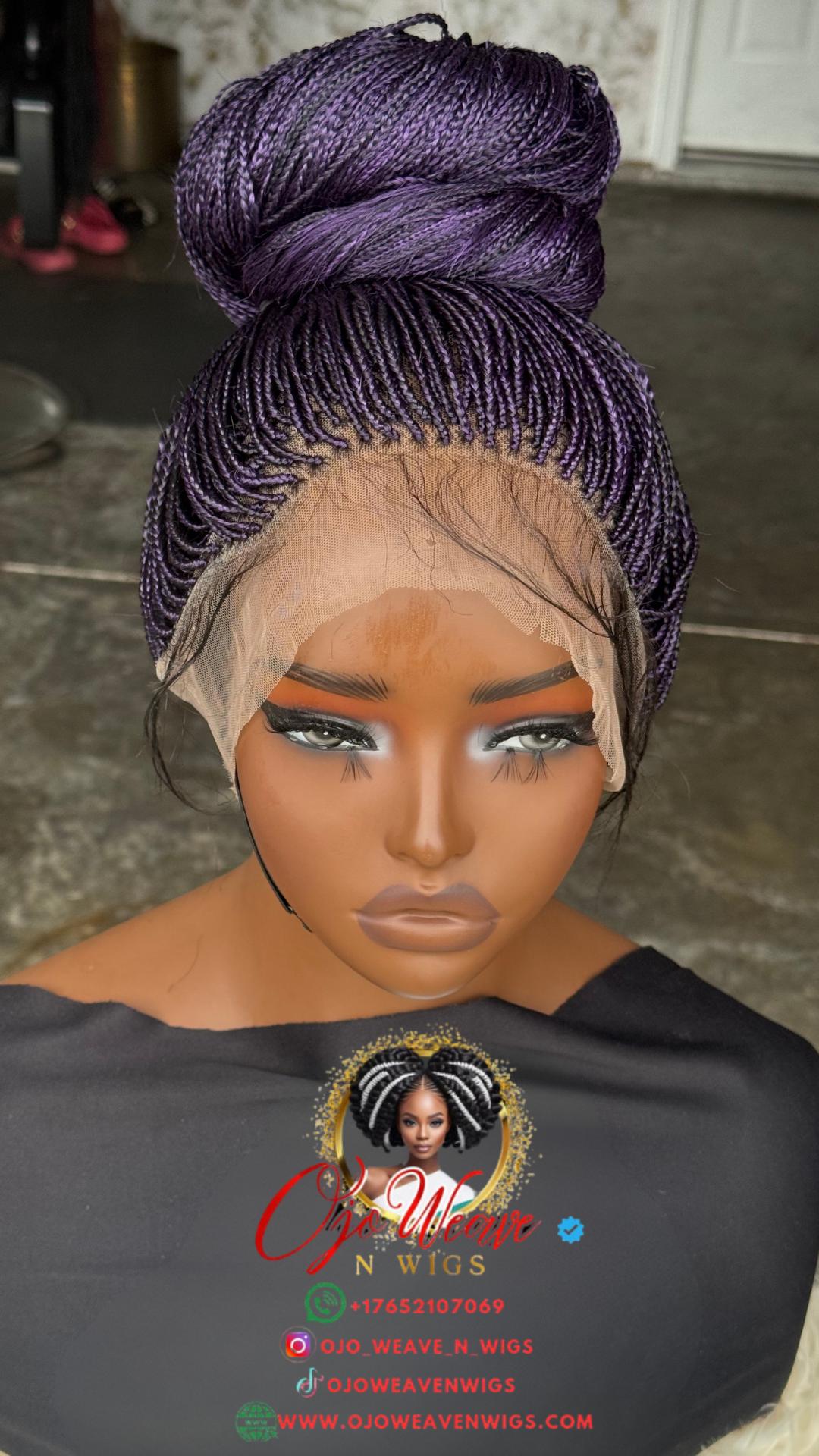 Vibrant Purple Full Lace Wig | 20/22 Inch Made-to-order  display picture 3