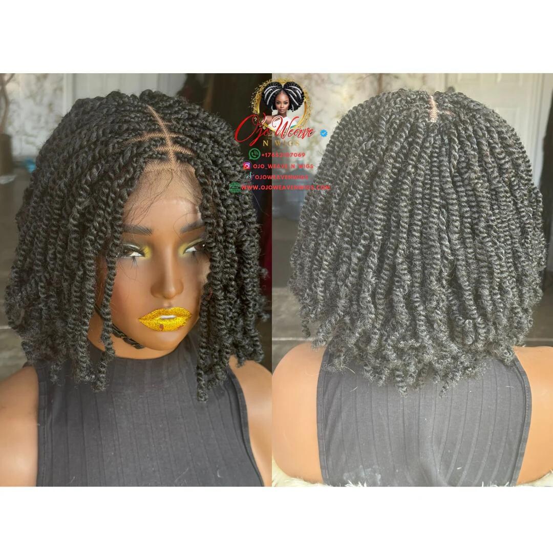 Glueless Kinky Twist Wig - Made to Order 8/10 Inch Closure - Etsy