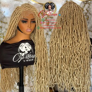 Nini Unit Fox Locs Peruk: 68 cm Blond 33x15 cm Frontal