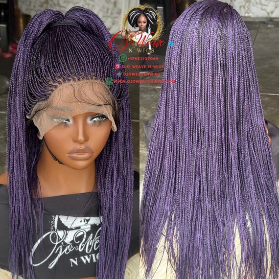Vibrant Purple Full Lace Wig | 20/22 Inch Made-to-order  display picture 1