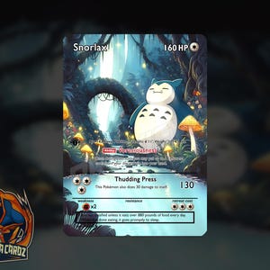 Snorlax Totomon Custom Pokemon Card Full Art Holographic