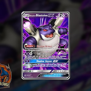 Shadow Blastoise Custom Pokemon Card Full Art Holographic